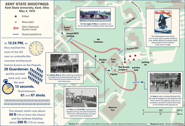 site Kent State path shootings protest demonstration May 4 1970 768x525