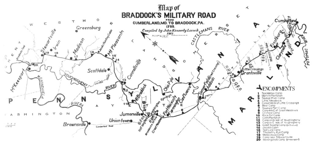 general braddock expedition map